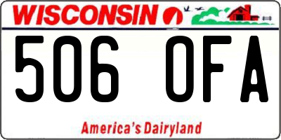 WI license plate 506OFA
