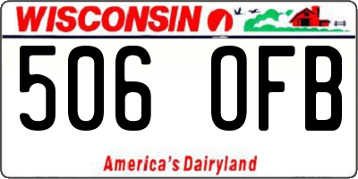 WI license plate 506OFB
