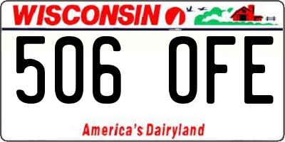 WI license plate 506OFE