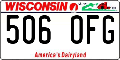 WI license plate 506OFG