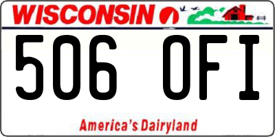 WI license plate 506OFI