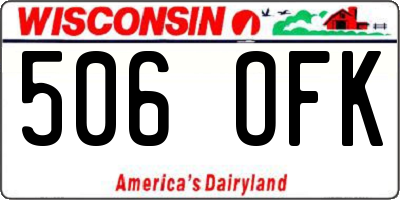 WI license plate 506OFK
