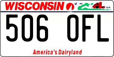 WI license plate 506OFL