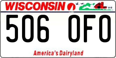 WI license plate 506OFO