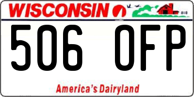 WI license plate 506OFP