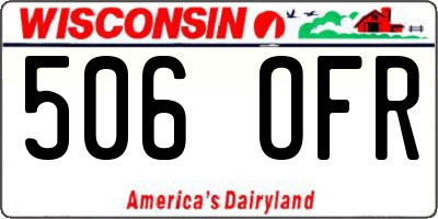 WI license plate 506OFR