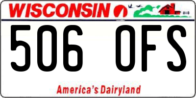 WI license plate 506OFS