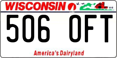 WI license plate 506OFT