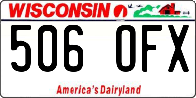 WI license plate 506OFX