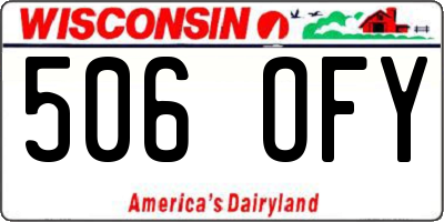 WI license plate 506OFY