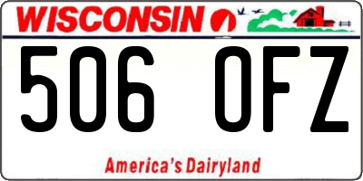 WI license plate 506OFZ