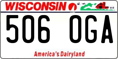 WI license plate 506OGA