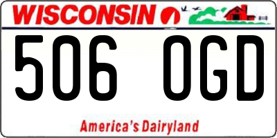 WI license plate 506OGD