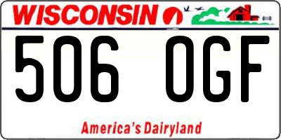 WI license plate 506OGF