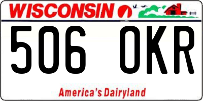 WI license plate 506OKR