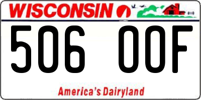 WI license plate 506OOF