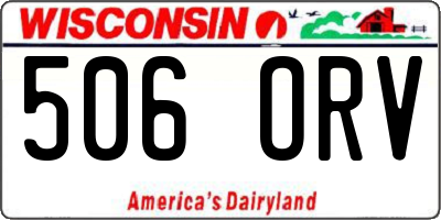 WI license plate 506ORV