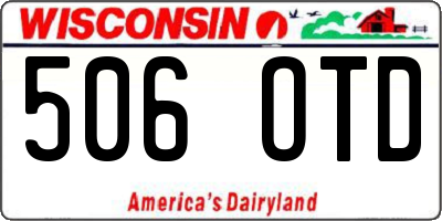 WI license plate 506OTD