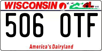 WI license plate 506OTF