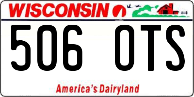 WI license plate 506OTS