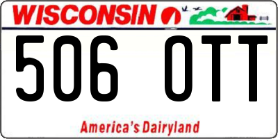 WI license plate 506OTT