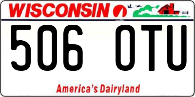 WI license plate 506OTU