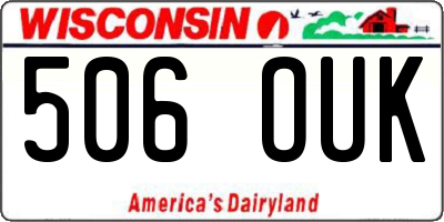 WI license plate 506OUK