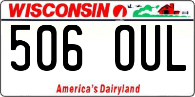 WI license plate 506OUL