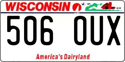 WI license plate 506OUX