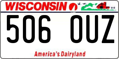 WI license plate 506OUZ