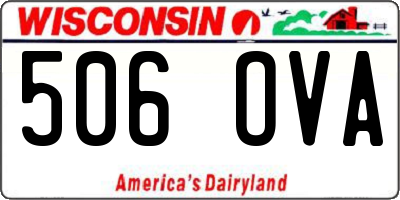 WI license plate 506OVA