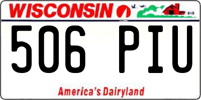 WI license plate 506PIU