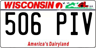WI license plate 506PIV