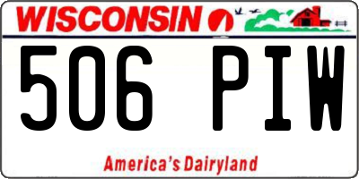WI license plate 506PIW