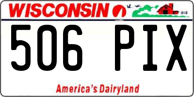 WI license plate 506PIX
