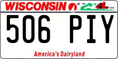 WI license plate 506PIY