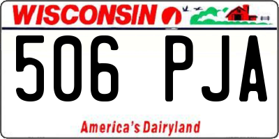 WI license plate 506PJA