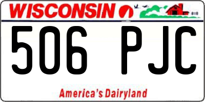 WI license plate 506PJC