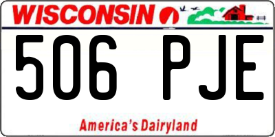 WI license plate 506PJE