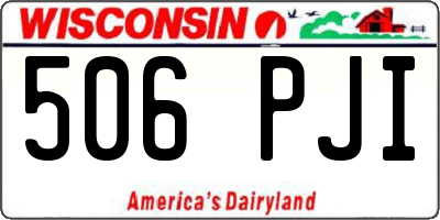 WI license plate 506PJI