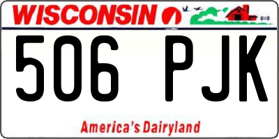 WI license plate 506PJK