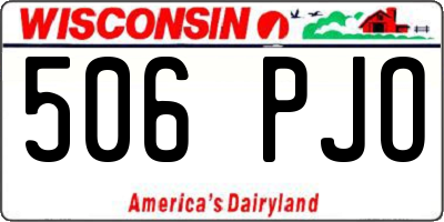 WI license plate 506PJO