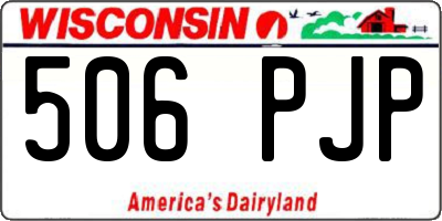 WI license plate 506PJP