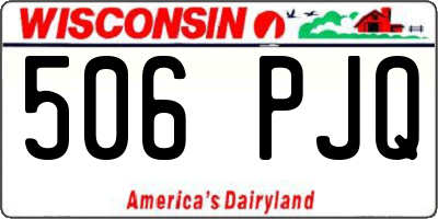 WI license plate 506PJQ