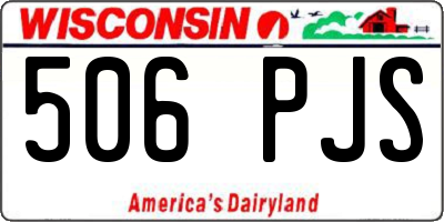 WI license plate 506PJS
