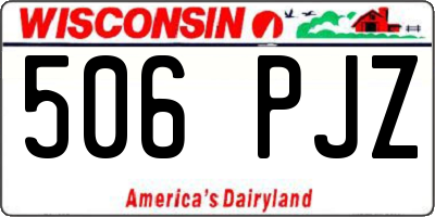 WI license plate 506PJZ