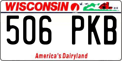 WI license plate 506PKB