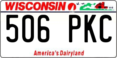 WI license plate 506PKC