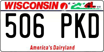 WI license plate 506PKD