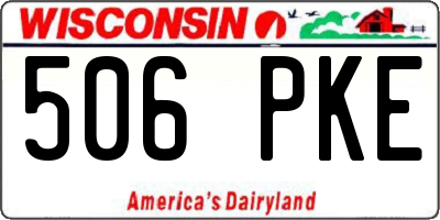 WI license plate 506PKE
